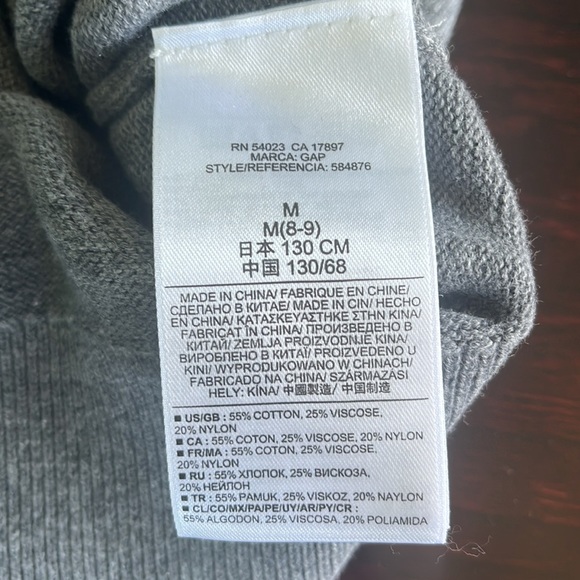 Gap kids grey v-neck sweater - Picture 3 of 5